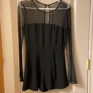 Forever 21 Black Long-Sleeve Romper Size Small
